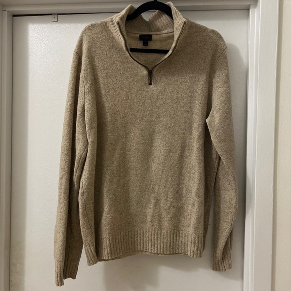 Men’s J.Crew 1/4 Zip Sweater - Picture 1 of 3